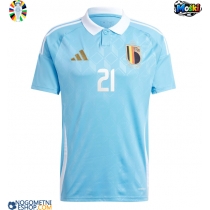 Moški Nogometni dresi Belgija Timothy Castagne #21 Gostujoči EP 2024 Kratek Rokav